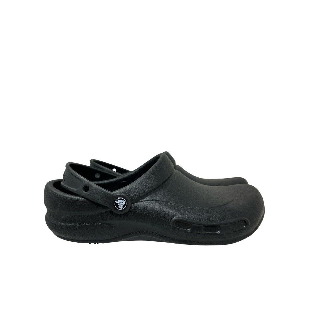 Crocs Bistro Clogs Mens 10 Black Slip Resistant Classic Comfort Croslite 10075